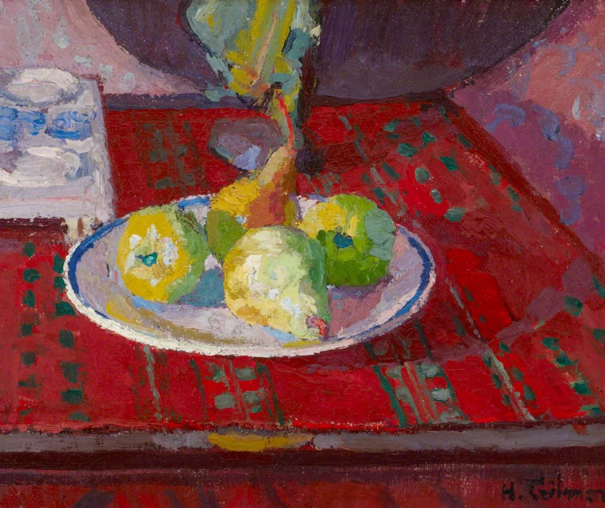 Harold Gilman - Natura morta con pere su un piatto, National Trust
